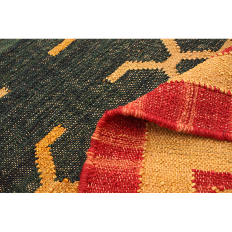 Tapis de zone en laine 9 pi 3 po x 9 pi 11 po one-of-kind main-noué la new age anatolian light gold