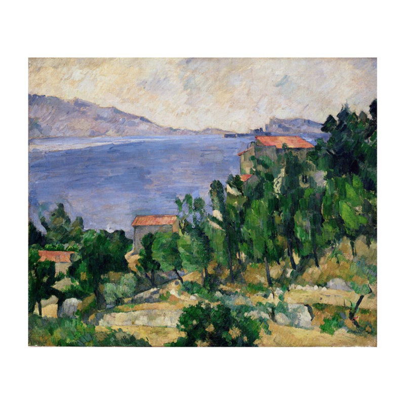Vue du mont Marseilleveyre et de l'île de Maire, Paul Cézanne, estampe numérique, H 22 po x l 28 po