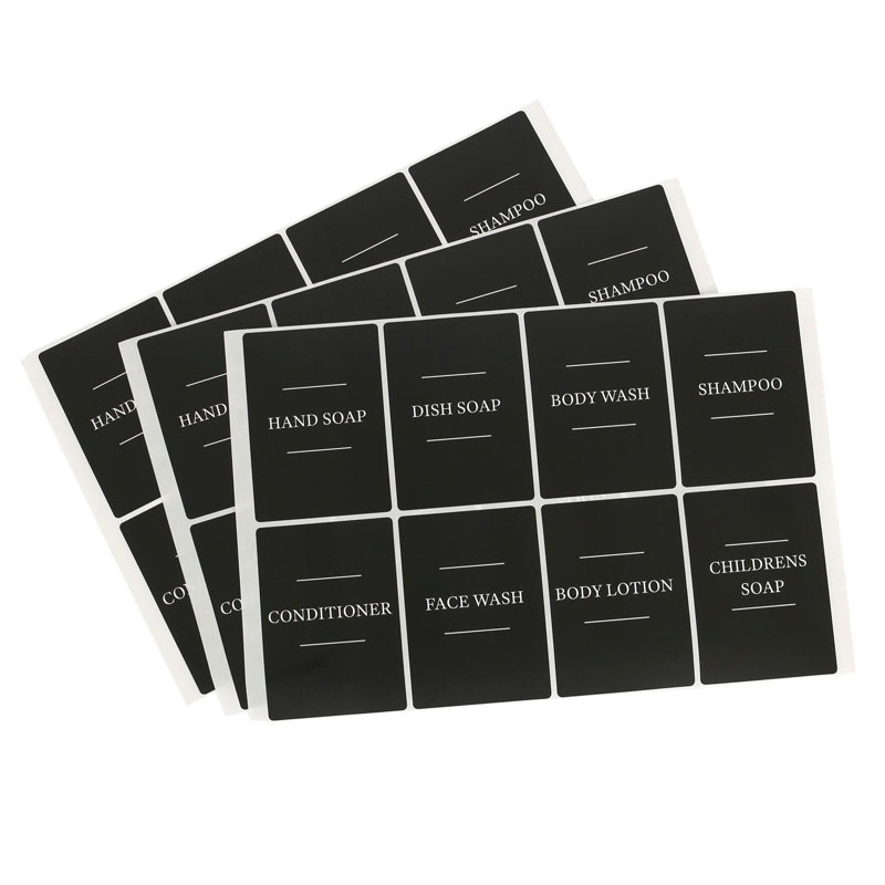 Soap Dispenser Labels - Pack of 3, Black