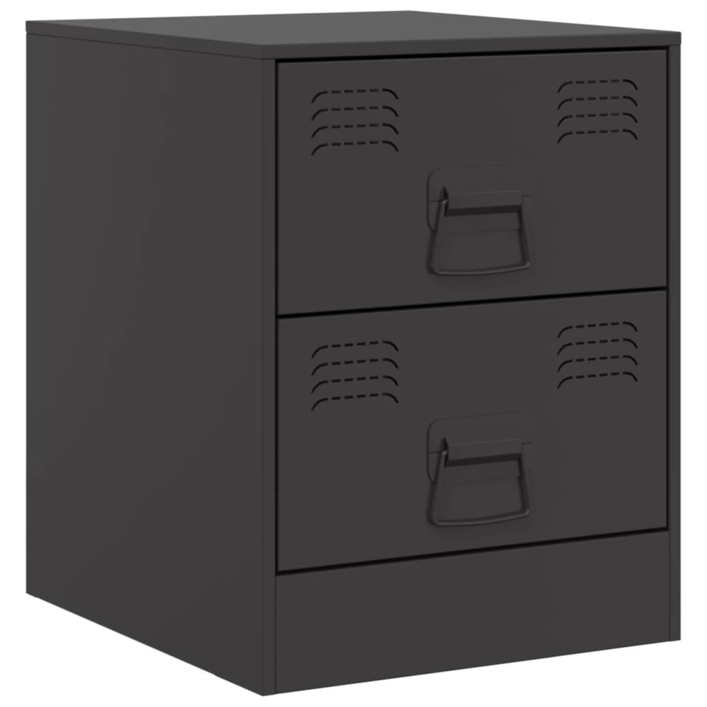 34.5cm W Steel Bedside Table