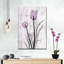 Tulipes mauves sur bois, reproduction sur toile-351705692