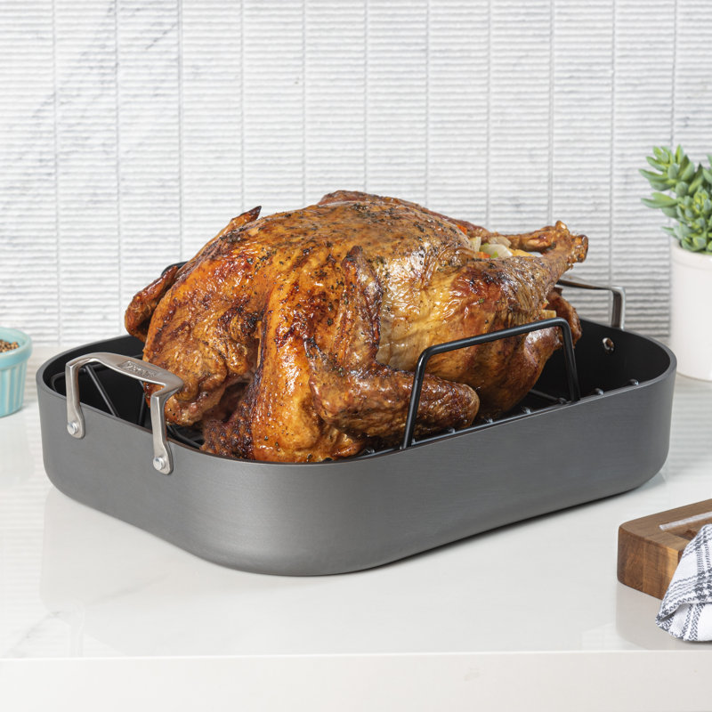 Viking Hard Anodized Nonstick Roasting Pan 16-Inch with Rack & Carving Set