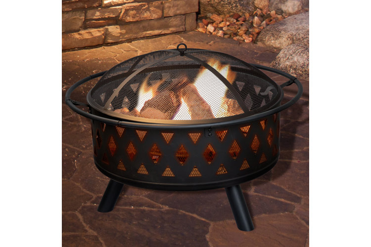 Adison Crossweave Steel Wood Burning Fire Pit