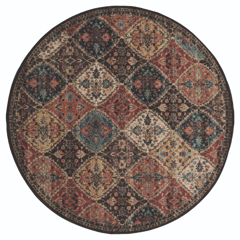 Summertown Synthetic Geometric Indoor Rug, Round 7'10"