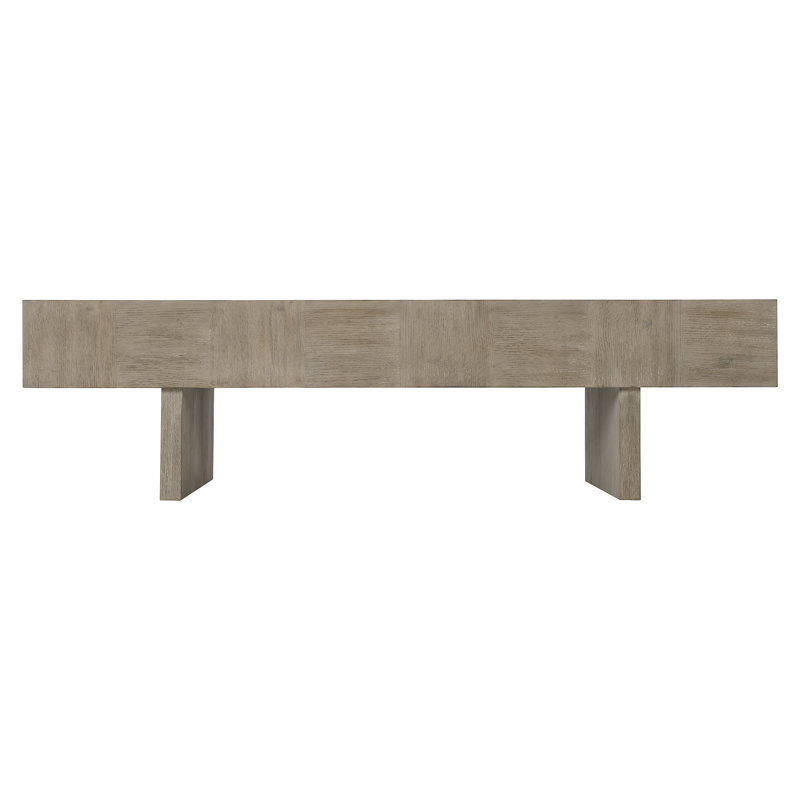 Transitional Rustic Oak Rectangular Outdoor Coffee Table with Storage
