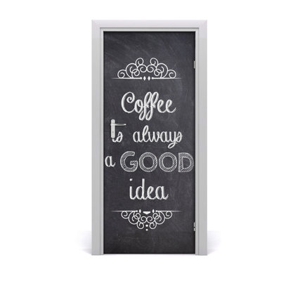 Coffee Collage Door Decal