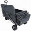 Chariot pliable 3-en-1 avec banquette et rangement, roues tout-terrain robustes, idéales pour le camping, la plage et les événements extérieurs-124641912