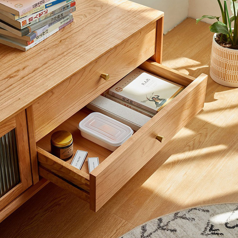 Meuble télé Modern Burlywood, H 17,72 po x L 70,87 po x l 13,78 po