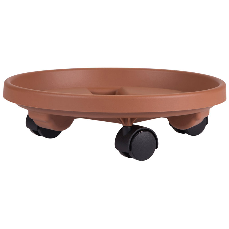 Traditional Plastic Indoor/Outdoor Plant Caddy, 3.5" H x 12" W x 12" D