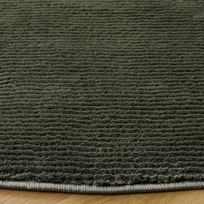 Tapis uni en polyester tissé à la machine en vert