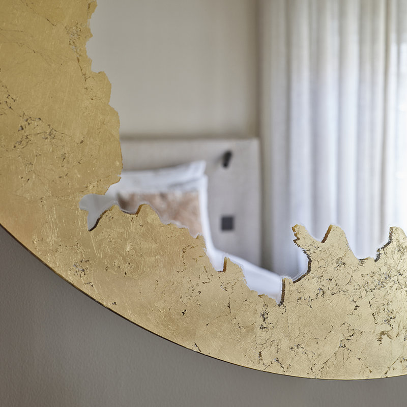 Hamall Round Wall Mirror, 70 cm H x 70 cm W x 1.9 cm D