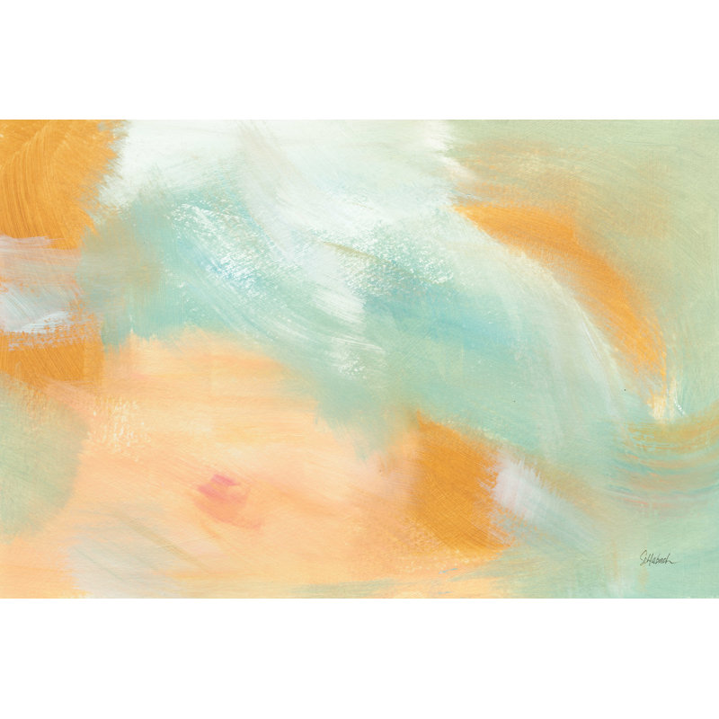 Abstrait lever de soleil, H 20 po x l 30 po