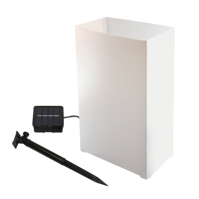 Solar Powered Luminaria Kit, White