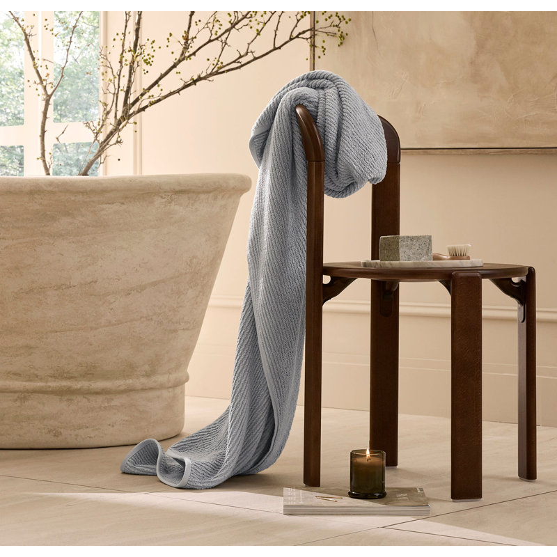 Turkish Ribbed Ribbed Bath Sheet, Shore