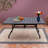 Staghorn 6-Person Metal Patio Dining Set, Rectangular Table with Umbrella Hole & PVC-coated polyester Fabric Chairs