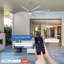 Oversized 72" Modern Smart Ceiling Fan with LED Light, Remote and Work with Tuya APP-88777907