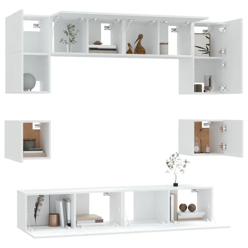 Mao TV Stand, 80cm W x 30cm D x 30cm H, White
