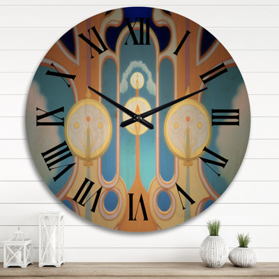 Horloge murale surdimensionnée en bois
