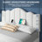 White Upholstered Platform Queen Size Modern Bed Frame with Adjustable Headboard, Type-C & USB Charging Ports, Noise-Free Wood & Metal Structure, Sturdy Support up to 900lbs, No Box Spring Needed-1744978131-1810536551