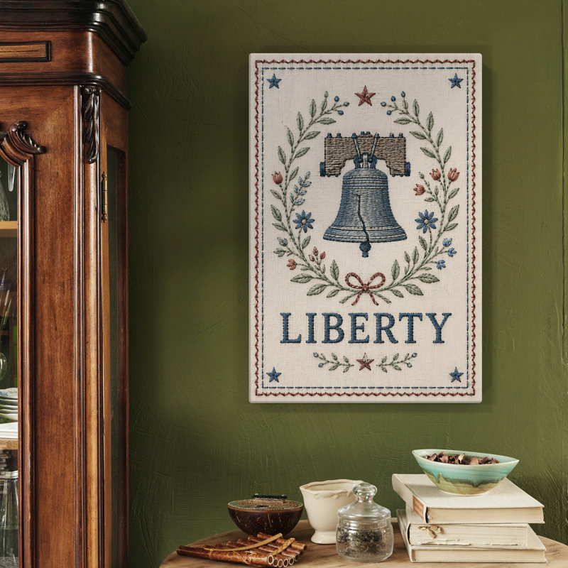 Toile tendue avec crochets Liberty Bell, 8X12
