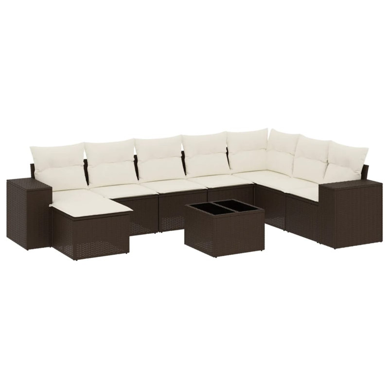 Vidaxl Garden Sofa Set  PE Rattan Large Modular Garden Sofa Set