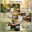 Pied de parasol rond 2 en 1 de 37,6 cm (14,8 po) avec table d'appoint intégrée, support de parasol résistant aux intempéries et remplissable, au design cannelé, idéal pour terrasse, piscine et balcon.