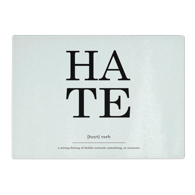 Definition of Hate Typography Chopping Board