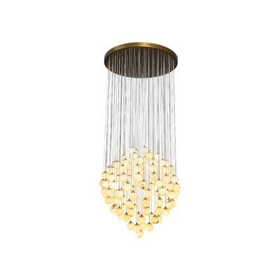 Lunaris Cluster 125-Globe Staircase Grand Chandelier