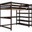 Lit mezzanine double pour chambre à coucher. Comprend sous le bureau et les tablettes. Chambre à coucher,. Sous le lit. Construire-1351939624-1351939638-1351939628