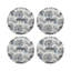 Sous-verres ronds en cuir végétalien Leopard-119015325