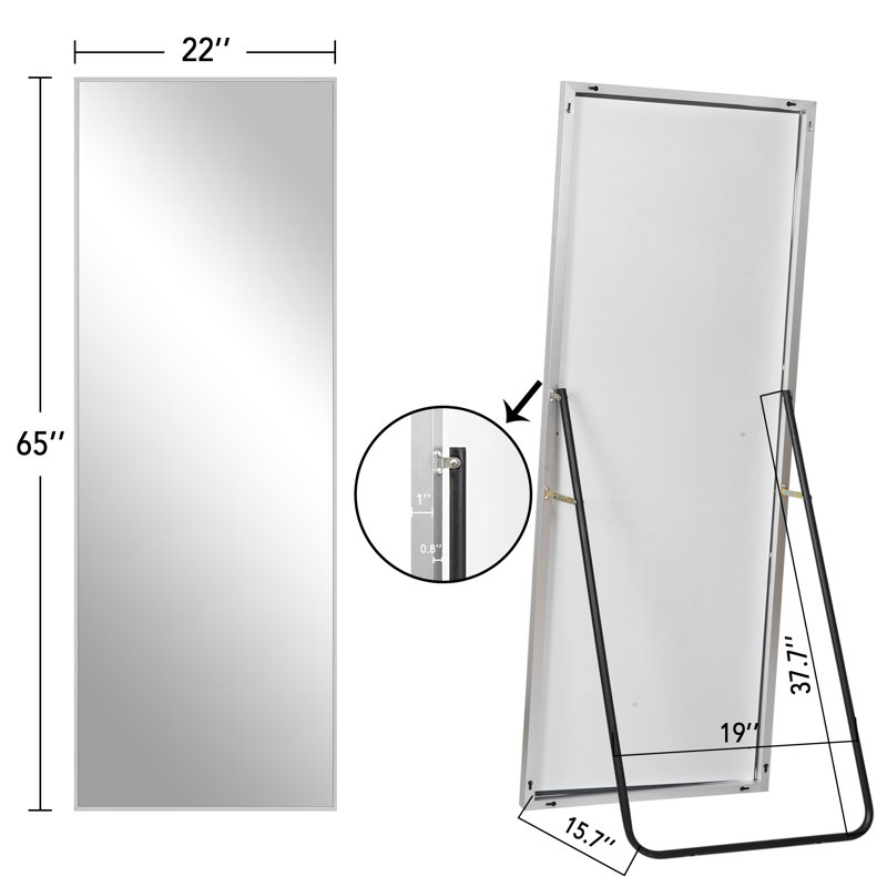 Miroir pleine grandeur Calero, Argent