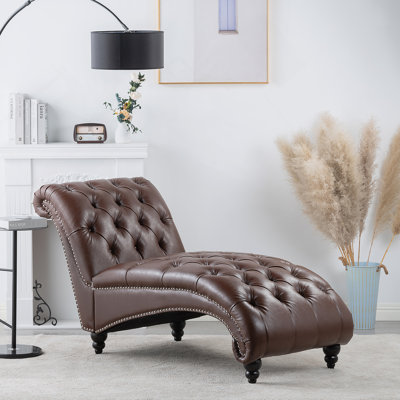 Chaise longue sans accoudoirs touffetée