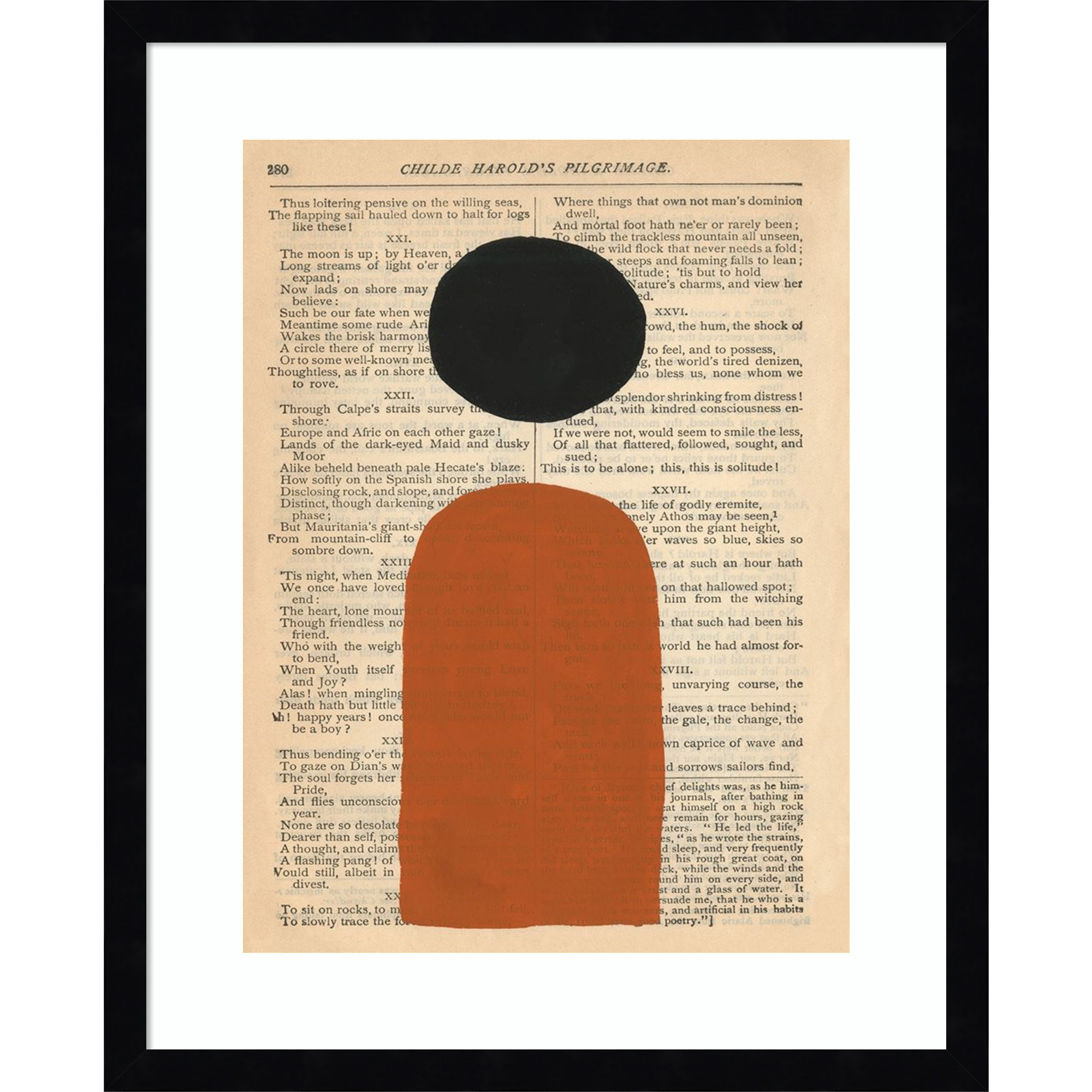 Modern Prose by W. Stramel, Black, 17" W x 21" H