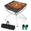 Nihasvi Square Aluminium Smokeless Fire Pit-931902629