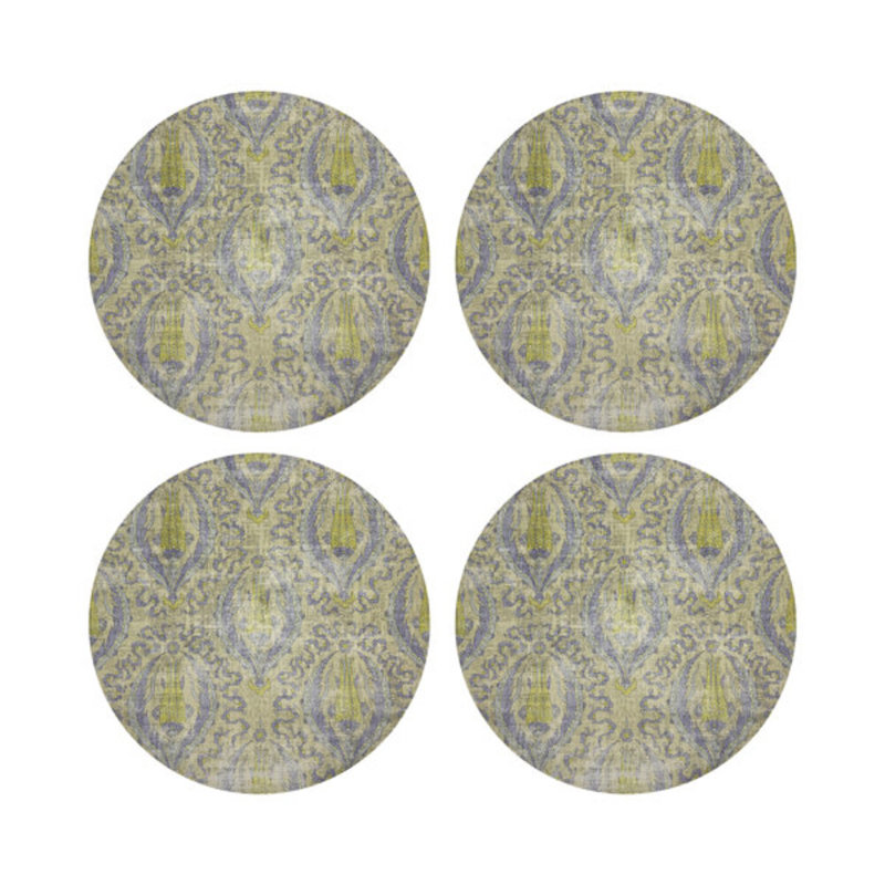 Byzantine Jewel Pebble 16" Vinyl Placemat, Gold