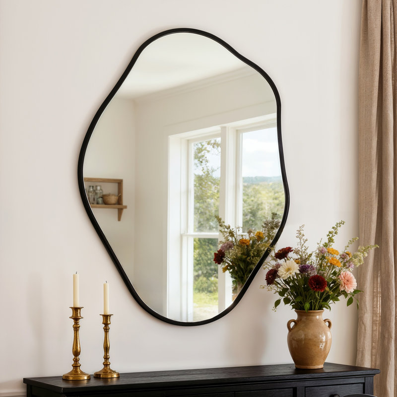 Aluminum Frame Asymmetrical Wall Mirrors, 67.5x90cm