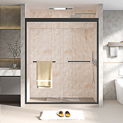 Semi-Frameless Double Sliding Shower Door