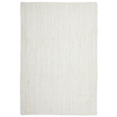 Rectangle Winn Solid Color Handwoven Jute Area Rug in White -  East Urban Home, 3361BCCB75BD46EFA552AF3DD7B280FF