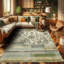 Machine Printed 152cm X 76cm Area Rug