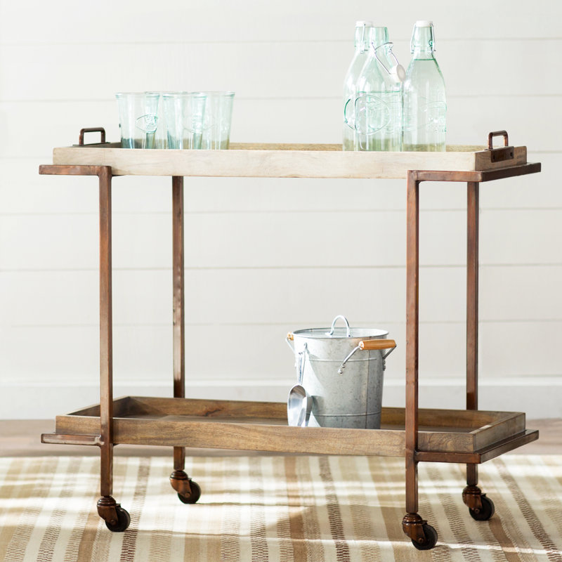 Haddijatou Metal Bar Cart