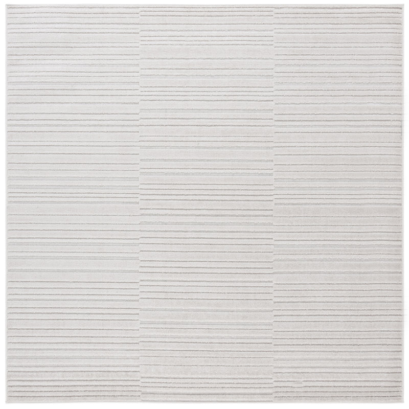 Tapis à rayures Keylah Performance, Carré 6 pi 7 po