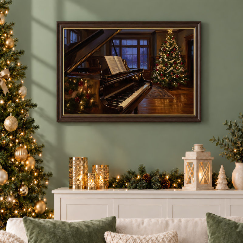 Art mural sur toile Grand Piano, 12"H x 18"W