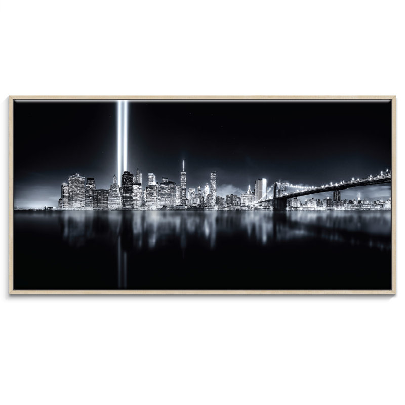 Print on Canvas, 76cm H x 152cm W, Timber Floater Frame