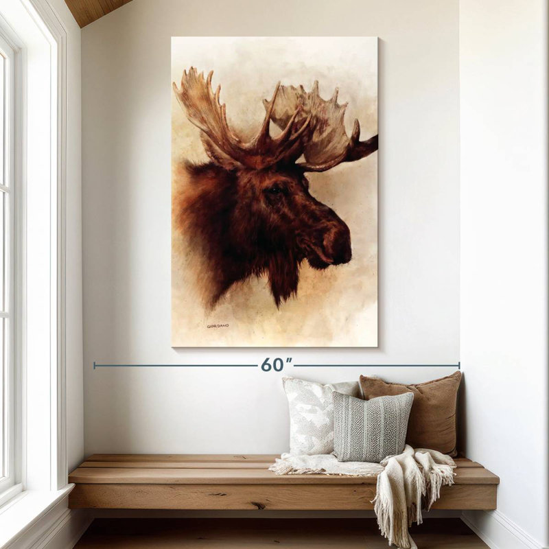 Brampt A Moose Portrait, 51" H x 34" W