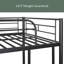 Lit superposé simple au-dessus de simple, lit superposé divisé à structure en métal avec rails de sécurité et échelle, lit superposé sans sommier pour enfants, adolescents et adultes-1681330348