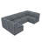 Praia 124" Sunbrella® Outdoor U Sectional-107485342