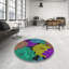 Tapis décoratif vert floral-994361004