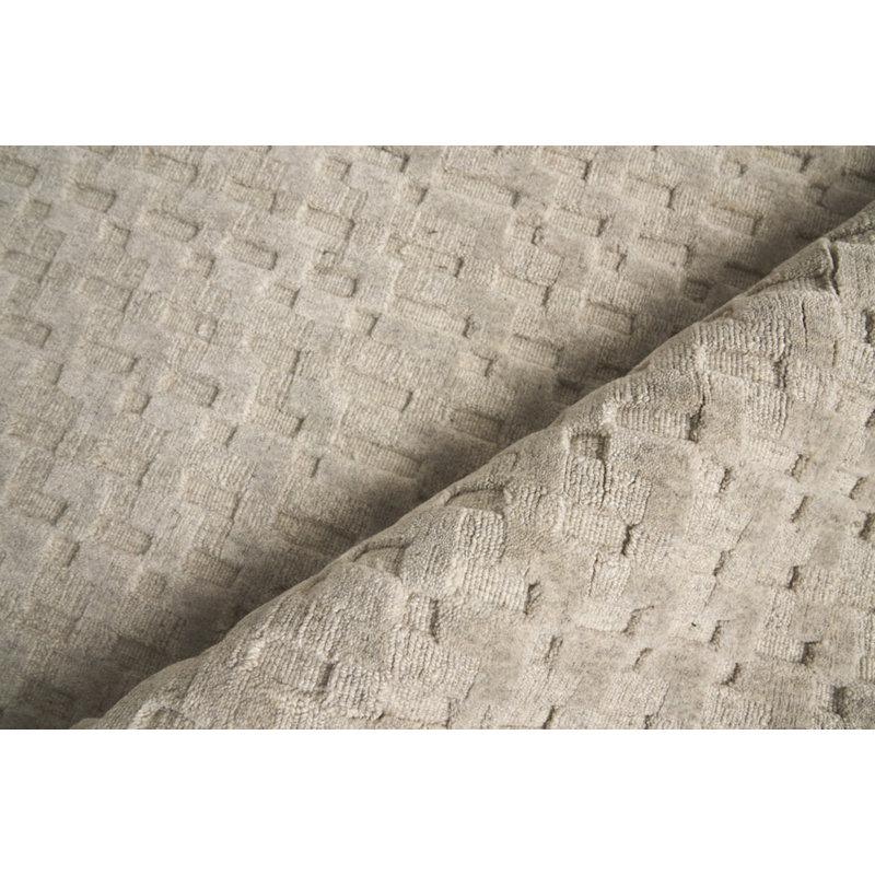 Monroe Silk Hand Woven Geometric Area Rug, Rectangle 2' x 3'