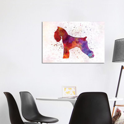 Schnauzer à l'aquarelle par Paul Rommer - peinture sur toile tendue
