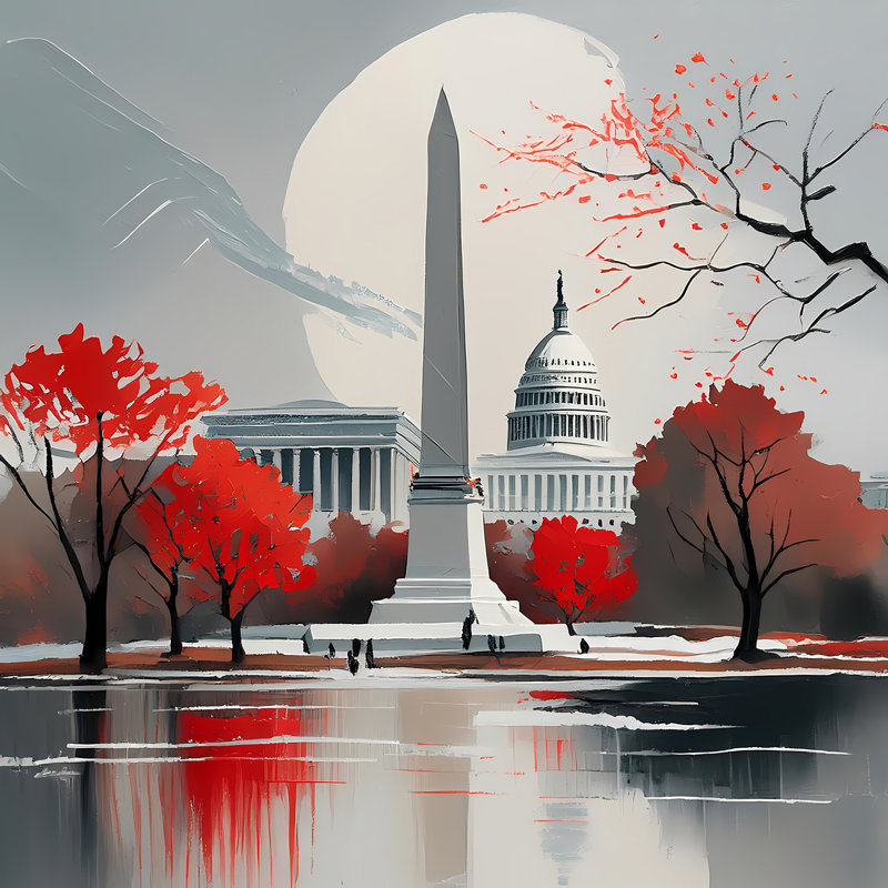 Winter In DC, 54" H x 54" W